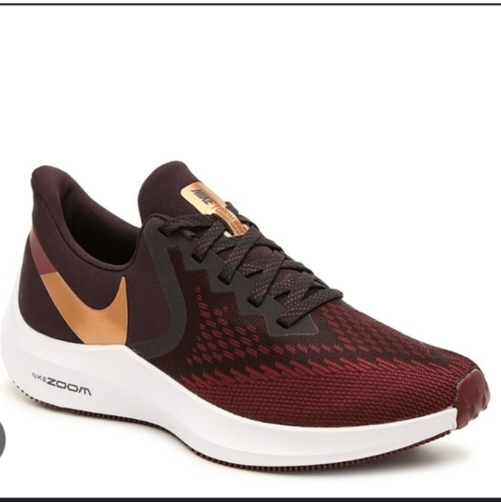 🚨 Nike Zoom Burgundy and Gold Running Shoes